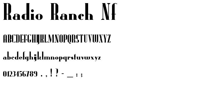 Radio Ranch NF font